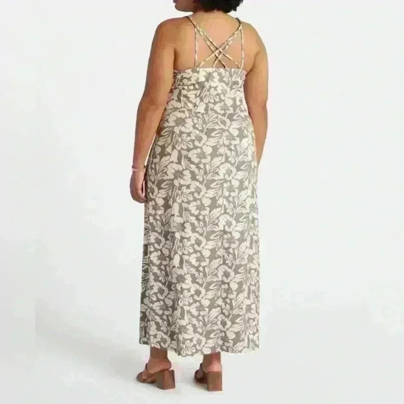 Market & Spruce Alisha Knit Strappy Back Maxi Dress in Olive - Size 1X (NWT) - Picture 4 of 4
